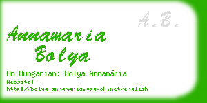 annamaria bolya business card