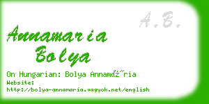 annamaria bolya business card